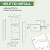 DEVAISE 3 Drawer File Cabinet with Lock, Vertical Wood Filing