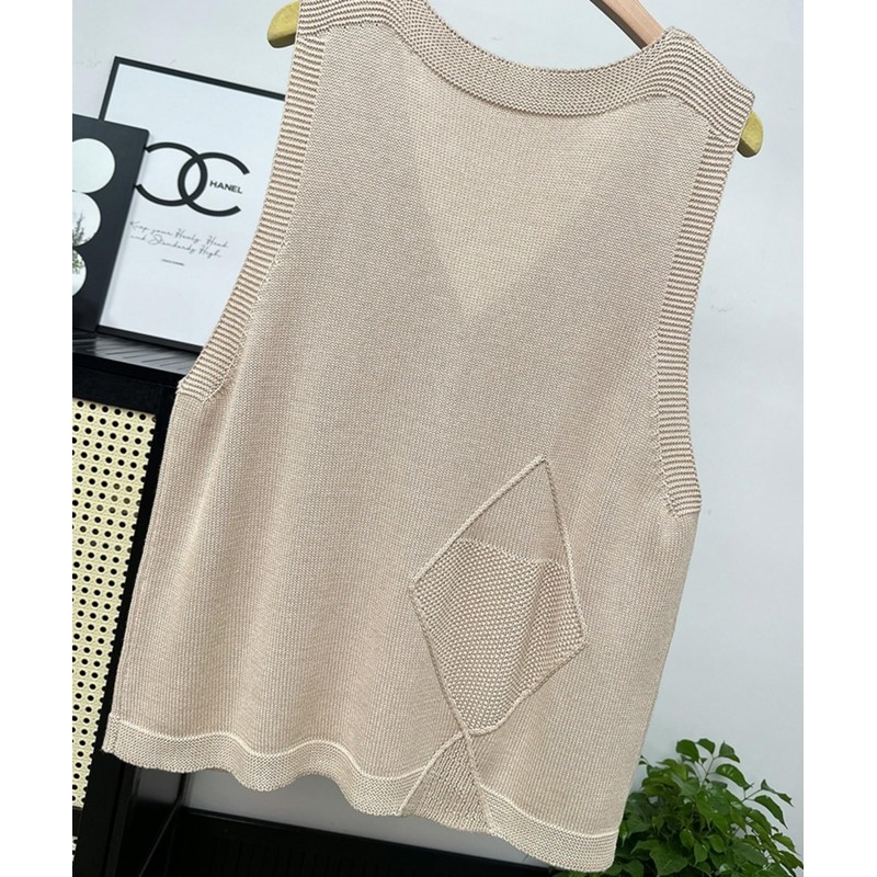 KOEKOI Women's Knit Vest, Spring, Autumn, Summer, Top, Pullover, Summer,