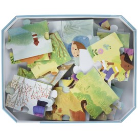Janod, J02602 Children's Puzzle The Seasons 36 Pieces, Educational Toy, Fine Motor Skills and Concentration, Case with Handle, from 4 Years