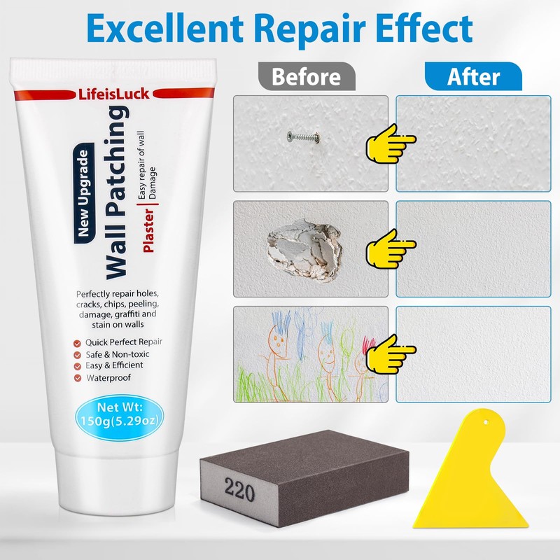 Drywall Repair Kit, 150g Wall Mending Agent Spackle Wall Repair