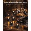 Homemory 12pcs Black Remote Timer LED Tea Lights Candles, 400+Hours