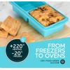 XOMOO Silicone Freezer Tray With Lid-Soup Freezer Container molds-2-cup Extra
