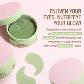 Pixi NutrifEYE, Parches Nutritivos para Ojos con Rosa y Manzanilla, 30 Pares/60 Parches