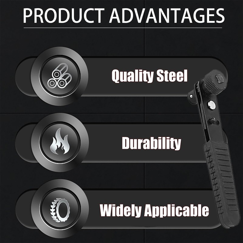 Baxnore Ratchet Wrench, Right Angle Screwdriver Ratchet, High Hardness Steel,