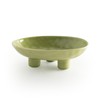 seicasaya Three-Legs Ceramic Fruit Bowl for Kitchen Counter, 10 Inch