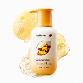 Sulfate-Free Ginger Shampoo for Thinning Hair, Ginger Root Extract Scalp Care Shampoo for Women and Men, Nourishes Hair for Fuller, Stronger-Looking Hair, Daily Use
