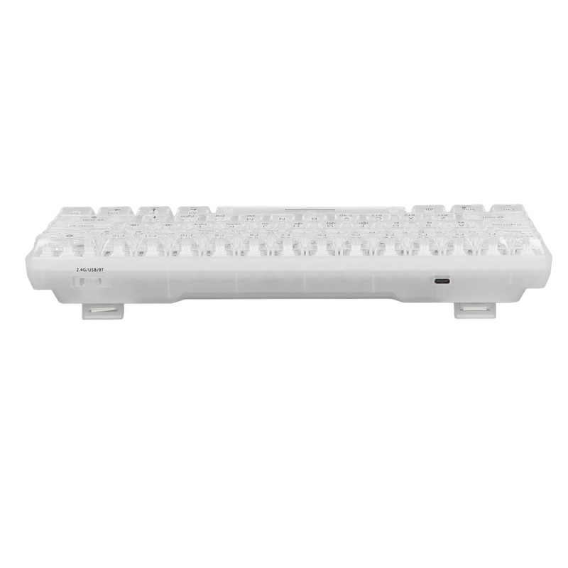 Mechanical Keyboard Bluetooth 2.4G Wireless Wired Hot Swappable White Switch