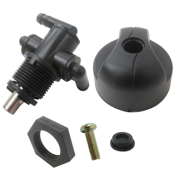 JRSHOME 3-Way Fuel Tank Valve Petcock & Knob Nut 7052161