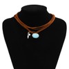 Boho Choker Necklace for Women Brown Suede Choker Necklace Trendy