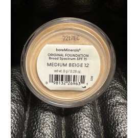 BareMinerals Original Foundation Medium Beige 12 SPF 15 0.28 oz- New