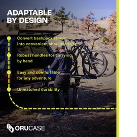 Orucase Janus Duffel Backpack for Cyclists - Gym Duffle Bag for Men & Women with Straps - Water Resistant Duffle Backpack for Travel - 55 L - Coyote