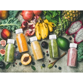 Axe Sickle 5-Pack 8oz Plastic Juice and Milk Bottles with Tamper-Evident White Caps