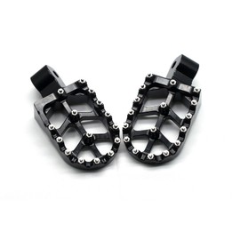 MZS Dirt Bike Foot Pegs Compatible with MX650 MX500 SX500, Ebike Wide Footpeg MX Footrests Rest Pedal Accessories CNC Black