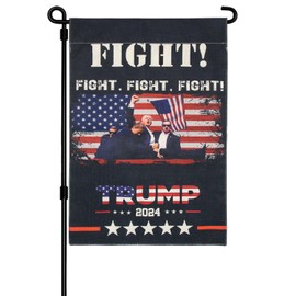 Dohia 2024 Trump Garden Flag Linen Yard Signs Vertical Double Sided Patriotic USA Flag American President Election Indoor Outdoor Yard Lawn Decoration 12 x 18 Inch ST3-TLPJYHYQ