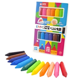 Sakura Crepas FYL12 Sankaku Coupie Pencil, 12 Colors