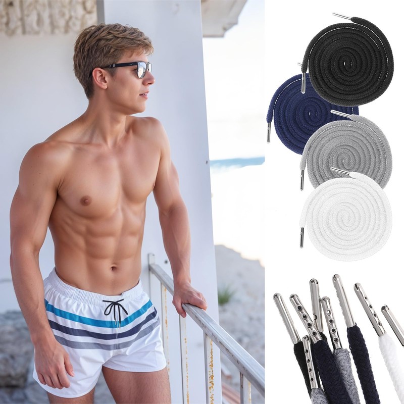 LIQWEI 8 Pcs Drawstring Cord 48 Inches Replacement, Hoodie String