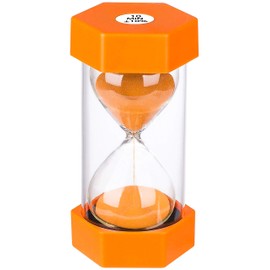 SuLiao Sand Timer 10 Minute Hourglass:Plastic Sand Clock, Large Orange Sand Watch 10 Min,Reloj De Arena,Colorful Hour Glass Colorful Sandglass Timer for Kids, Games, Classroom, Kitchen, Decoration