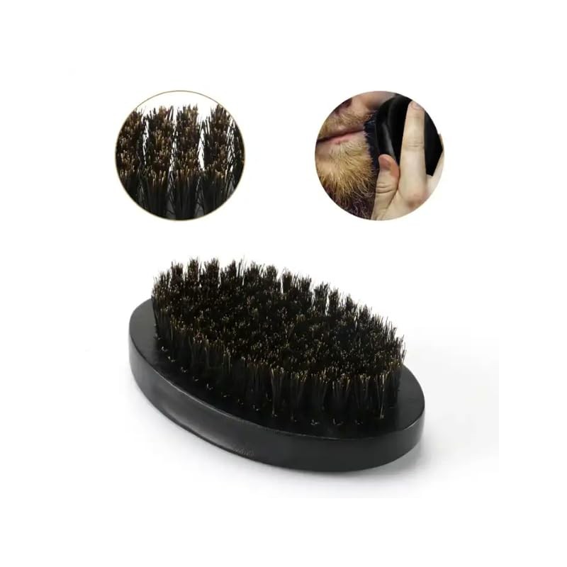 Portable Black Soft Bristle Hair Beard Brush