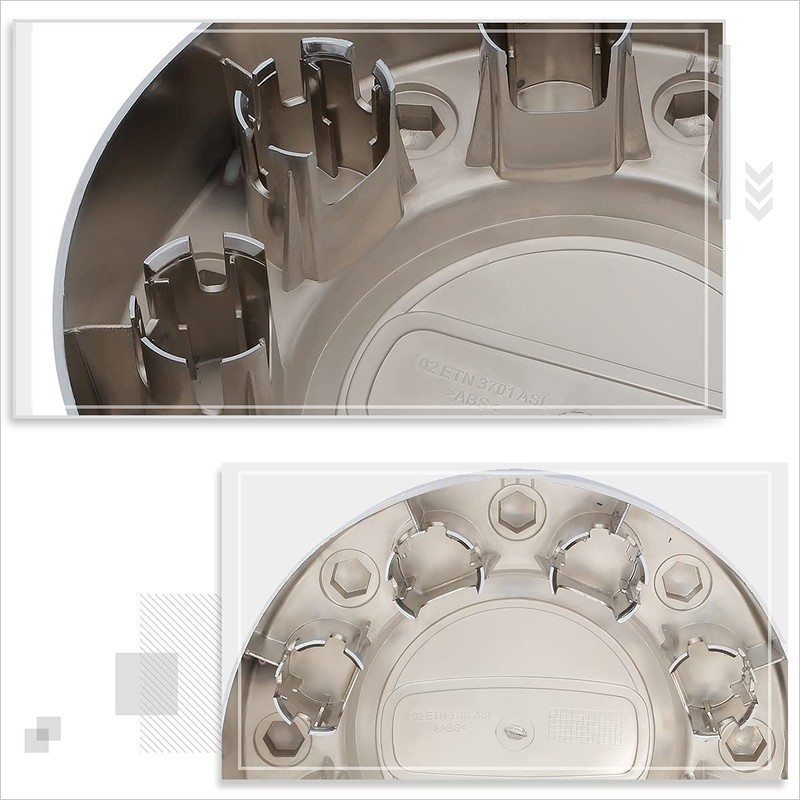 (2 Front+2 Rear) 4Pcs Chrome Wheel Center Hub Cap Compatible