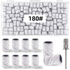 100 Pcs (180 Grit White)Sanding Bands Nail Drill Bit with