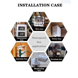 Wutusent ABS Plastic Dustproof Waterproof IP65 Junction Box Universal Electrical Project Enclosure (5.9" x 4.3" x 2.8", White)