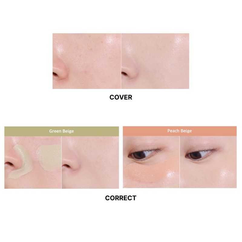 THE SAEM Cover Perfection Pot Concealer 4g, Color:Green beige