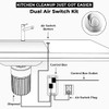 2.5" Long Dual Outlet On/Off (Chrome) Air Switch Garbage Disposal