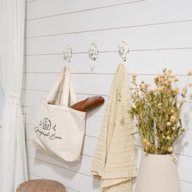 SOFFEE DESIGN Set of 3 Vintage Coat Hooks Rustic Wall Mount Multi-Purpose Hooks Hanging Metal Rack Farmhouse Decoration