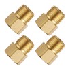 4Pcs Brass Pipe Fitting, 1/2" NPT Male Pipe x 1/2"