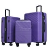 Udorich 3 Piece Hardshell Luggage Set with Double Spinner Wheels,
