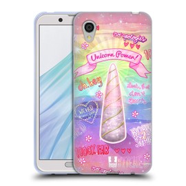 Head Case Designs Magisches Horn Einhorn Power! Soft Gel Huelle kompatibel mit Sharp Aquos Sense2 SHV43