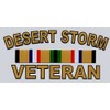 DESERT STORM VETERAN CAMPAIGN RIBBON OUTSIDE DECAL 3"X5"