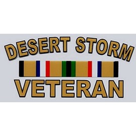 DESERT STORM VETERAN CAMPAIGN RIBBON OUTSIDE DECAL 3"X5"