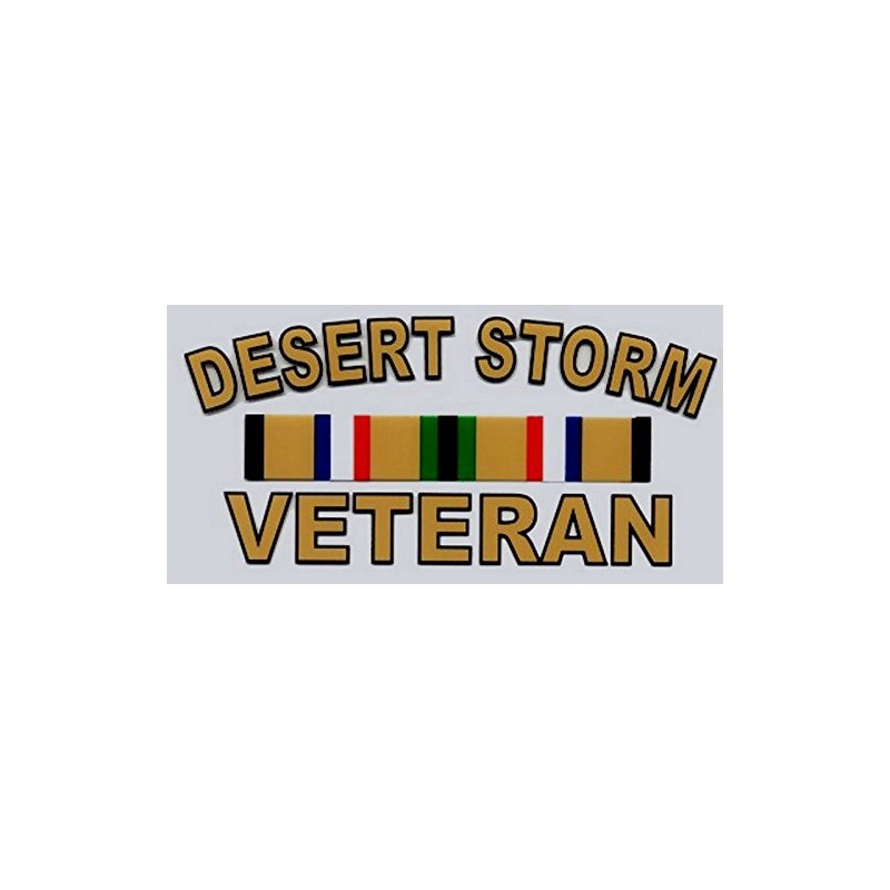 DESERT STORM VETERAN CAMPAIGN RIBBON OUTSIDE DECAL 3"X5"