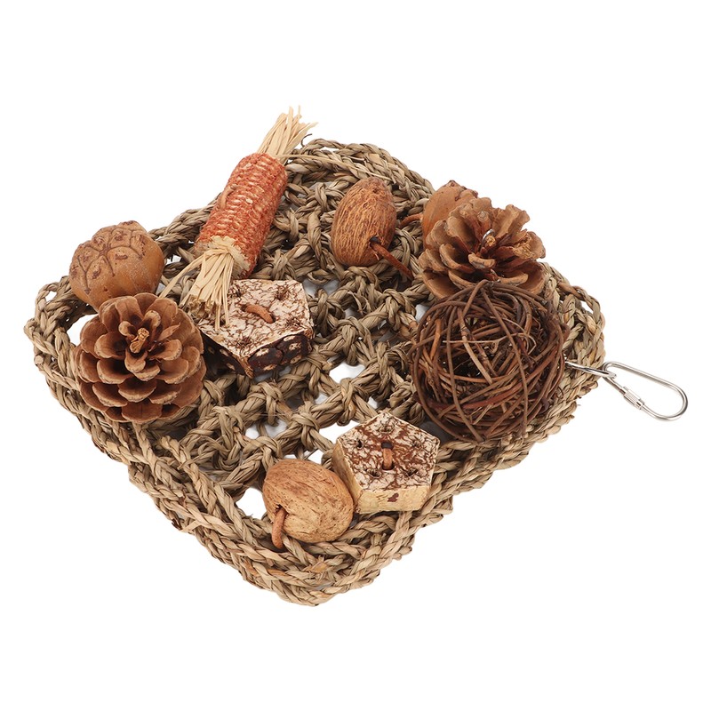 Bird Climbing Net Rattan Ball Pine Cone Corn Cob Nuts