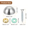 uxcell 4 Set Mirror Screws with Caps, 25mm 304 Stainless
