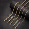 Monily 5MM 22 Inches Stainless Steel Twist Rope Chain Necklace