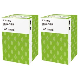 KEURIG K-CUP Green Tea with Matcha, 24 Cups, 0.1 oz (3 g) x 12 Packs x 2 Boxes, Green TEA