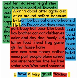 Dowling Magnets Sentence Building Magnets Set of 292 Word Magnets for Phonics Games, Vocabulary, Sight Words Practice - First Grade Classroom Must Haves! Item 733018