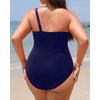 Aqua Eve Plus Size One Piece Swimsuit One Shoulder Bathing