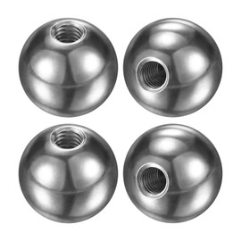 M METERXITY 4Pcs Threaded Ball Nut Knobs, M6x20mm 304 Stainless Steel Female Thread Ball Nut Cap for Lighting Fixtures/Machinery/DIY, Round Solid Screw Cap Cover [Silver]