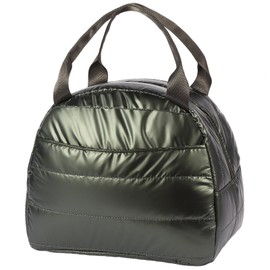 Dealkion Cute Lunch Bags for Women Quilted Lunch Bag Lunch Box for Women Men Adult Thermal Insulated Puffer Lunchbox Reusable Lunch Cooler Tote Bag for Work, Picnic or Travel-Olive green