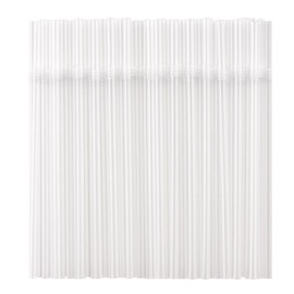[Individually Wrapped] 100 Pcs Clear Flexible Plastic Straws, Disposable Bendy Straws, 8.26" Long and 0.23'' Diameter, BPA-Free