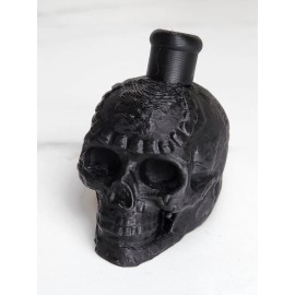Aztec Mayan Death Whistle Skull Matte Black Premium 3D-Printed USA