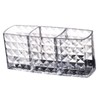 IWOWHERO Acrylic Transparent Makeup Brush Holder Stylish Cosmetic Storage Box