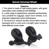 SHANOER 1 Pair Replacement Wheels for Luggage 360 Swivel Suitcase