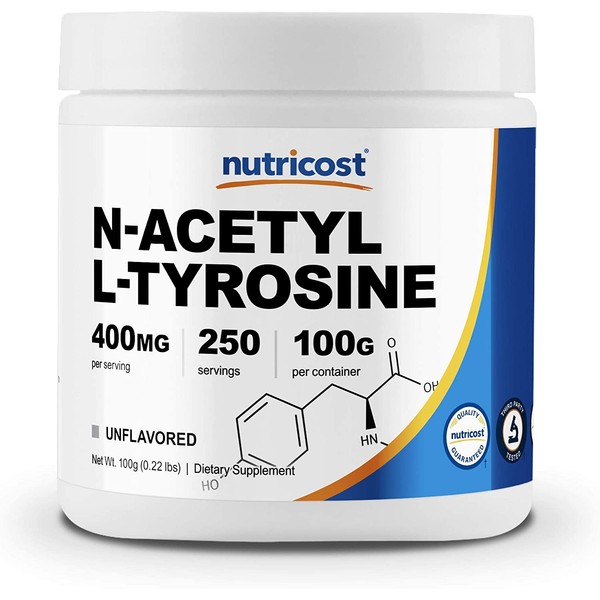 Nutricost Pure N-Acetyl L-Tyrosine (NALT) Powder 100 Grams