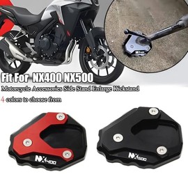 CNC Machined Side Stand Extension Plate For Honda NX500, NX 400 (2024-2025)(Black-NOLOGO)
