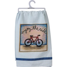 Primitives by Kathy Enjoy The Ride Dish Towel