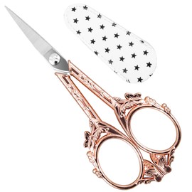 Crochet Scissors Kit with Cover, Comfortable Handles and Sharp Tips, Gold